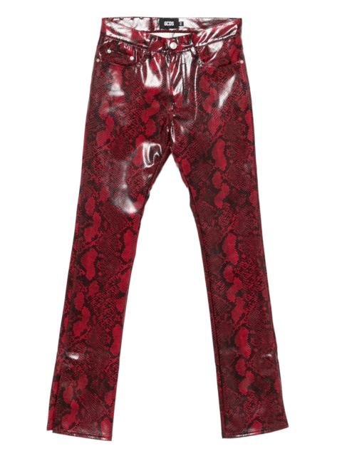 GCDS Gcds Snakeskin-print Pants