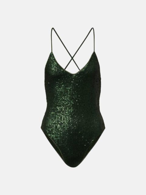 NORMA KAMALI Fara sequined bodysuit