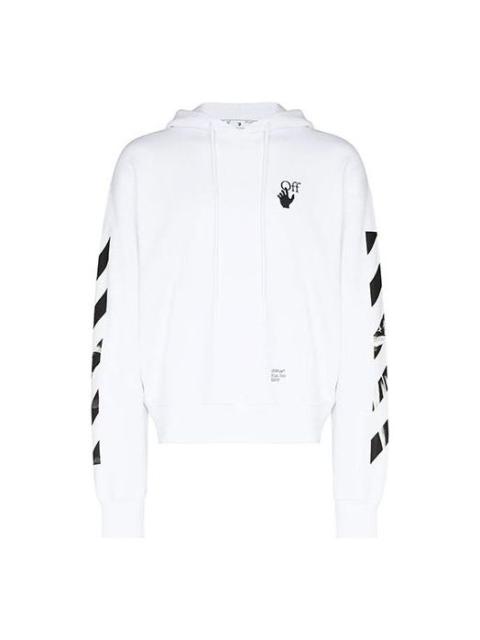 Off-White OFF-WHITE Diagonal Stripes Caravaggio Saint Jerome Writing Arrows Hoodie White/Black