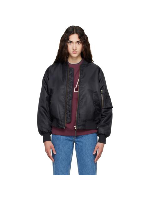 ANINE BING Black Leon Bomber Jacket