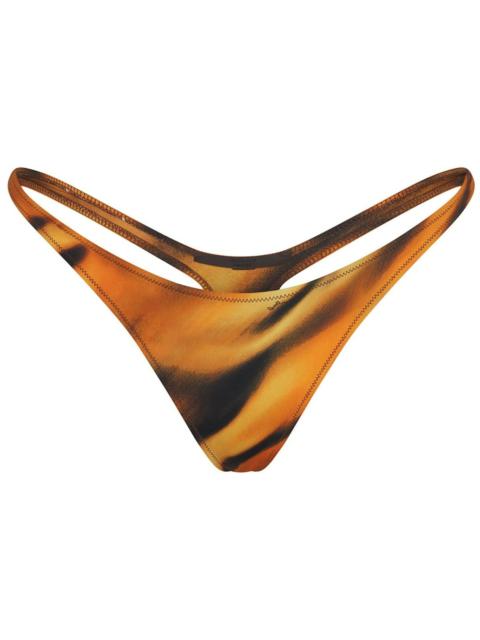 SKIMS SKIMS x Roberto Cavalli Thong Bikini Bottom Tiger Face Print