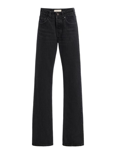 JEANERICA Sisli Rigid Mid-Rise Straight-Leg Jeans black