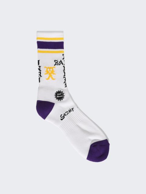 SAINT M×××××× Sinner Socks White And Purple
