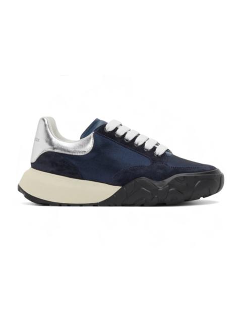 Alexander McQueen Alexander McQueen Court Trainer Blu Navy Silver