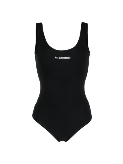 Jil Sander JIL SANDER Scoop-back Logo-print Swimsuit