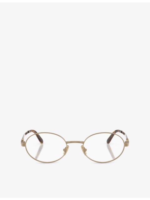 Miu Miu MU 50ZV Round-Frame Metal Eyeglasses