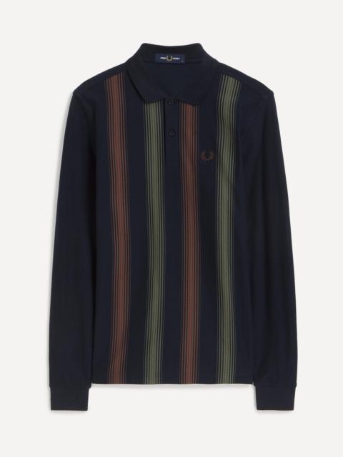 Fred Perry Striped Long-Sleeved Polo Shirt