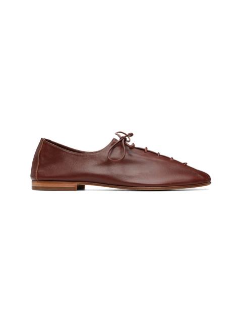 HEREU Brown Plegada Shiny Loafers
