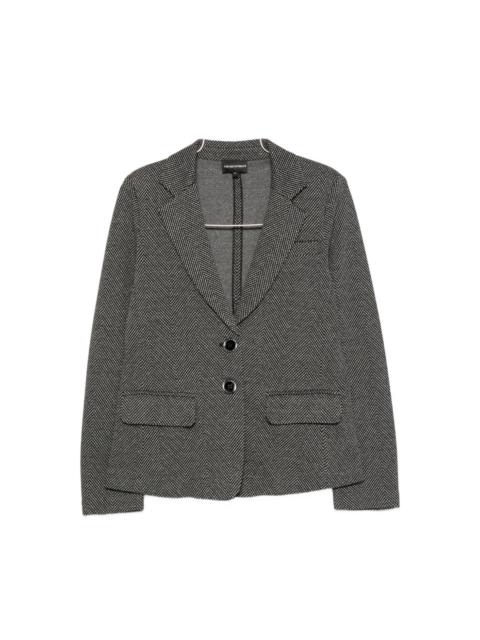 EMPORIO ARMANI Cotton single-breasted jacket