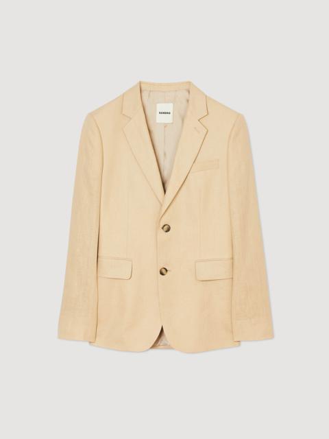 Sandro LINEN SUIT JACKET