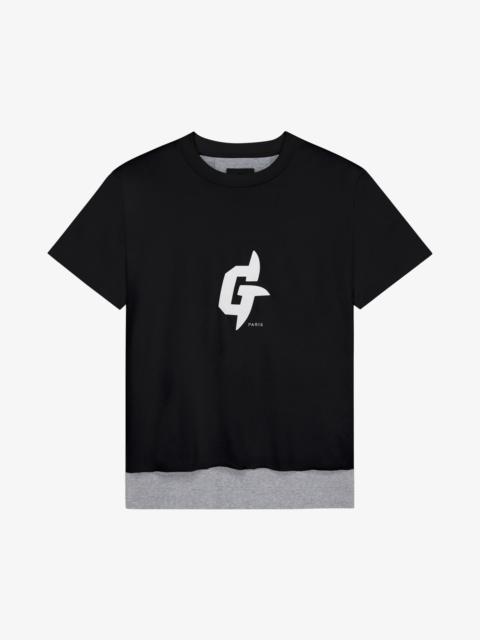 Givenchy G RIDER OVERSIZED CUT & LAYER T-SHIRT IN JERSEY