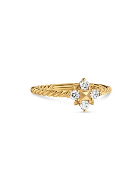 DAVID YURMAN Women's Petite Modern Renaissance Pyramid Ring in 18K Yellow Gold - Diamond