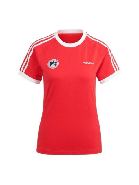 (WMNS) adidas Football Short Sleeve Tee 'Red' IR9786