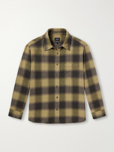 A.P.C. Malaury Checked Wool-Blend Flannel Shirt