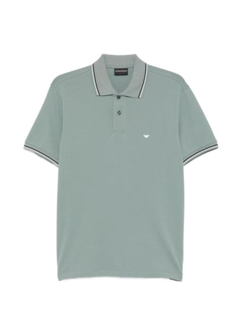 EMPORIO ARMANI tipped cotton polo shirt