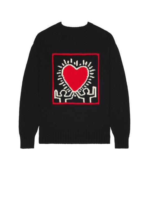 WACKO MARIA Keith Haring Crew Neck Sweater Type-1