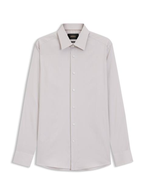 BOSS SLIM-FIT SHIRT IN A STRUCTURED COTTON BLEND