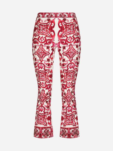 Majolica-Print Jersey Leggings