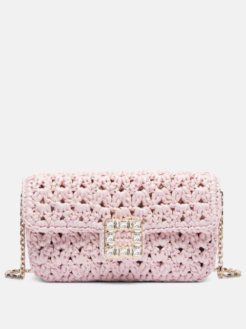 Roger Vivier Jeu De Fille embellished raffia clutch