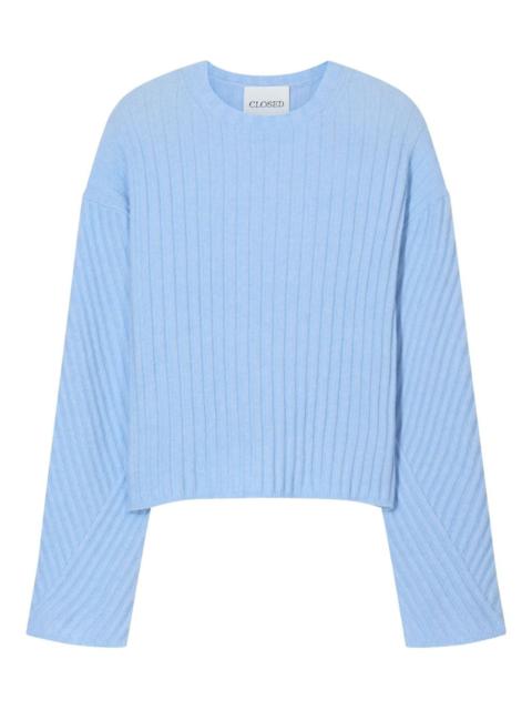 CLOSED ribbed crew neck sweater