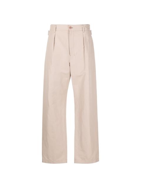 wide-leg high-waisted trousers