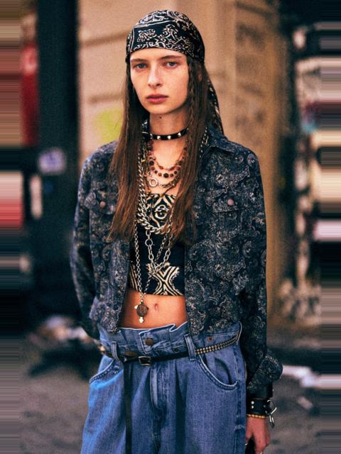 R13 CROPPED SHRUNKEN ZIP-UP