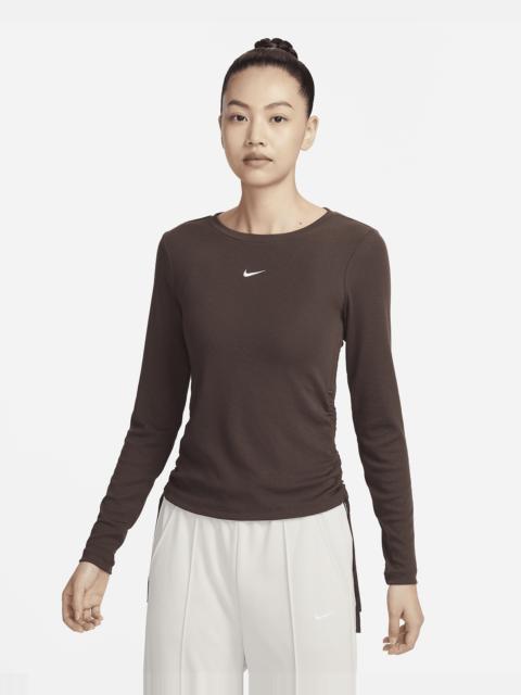 Women's Nike Sportswear Essential Ribbed Long-Sleeve Mod Crop Top