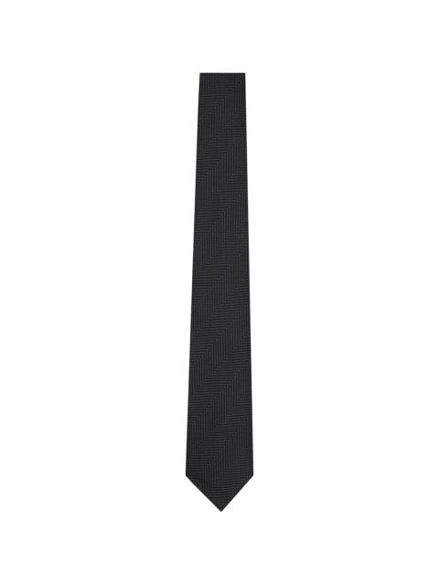 TOM FORD Black Mouline Herringbone Tie