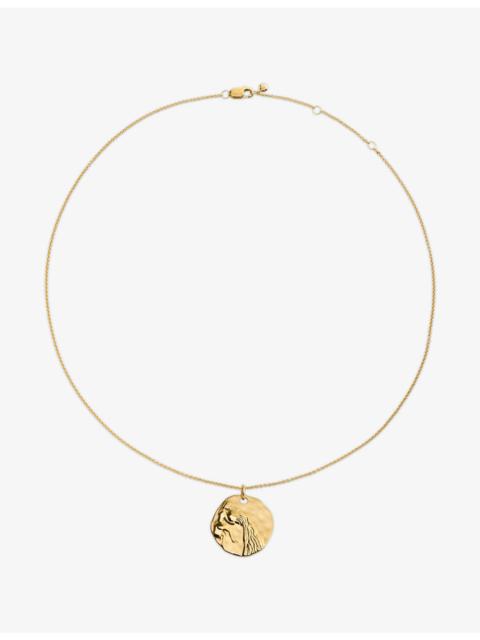 MONICA VINADER Aquarius Zodiac 18ct Yellow Gold Vermeil Pendant Necklace