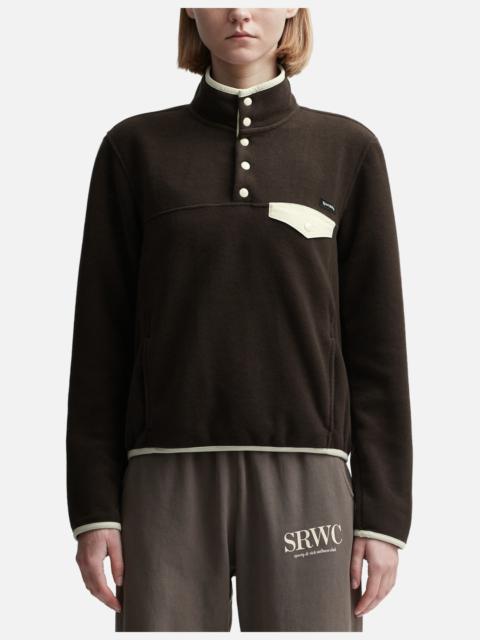 Sporty & Rich BUTTONED POLAR SWEATSHIRT