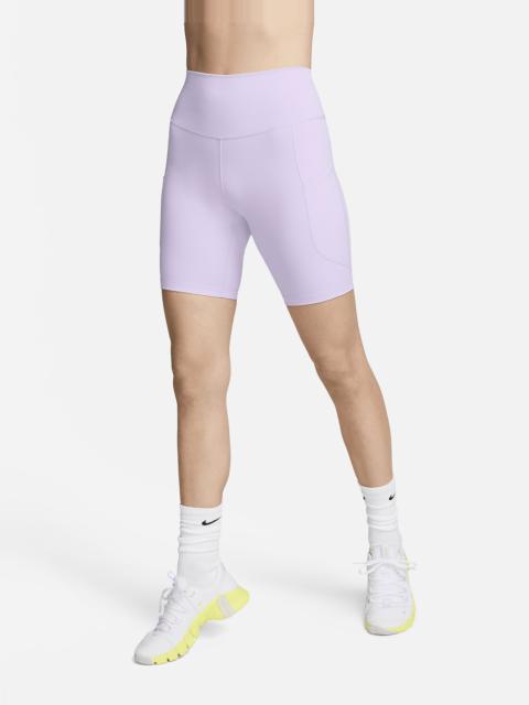 Nike One Women's High-Waisted 8" Biker Shorts with Pockets