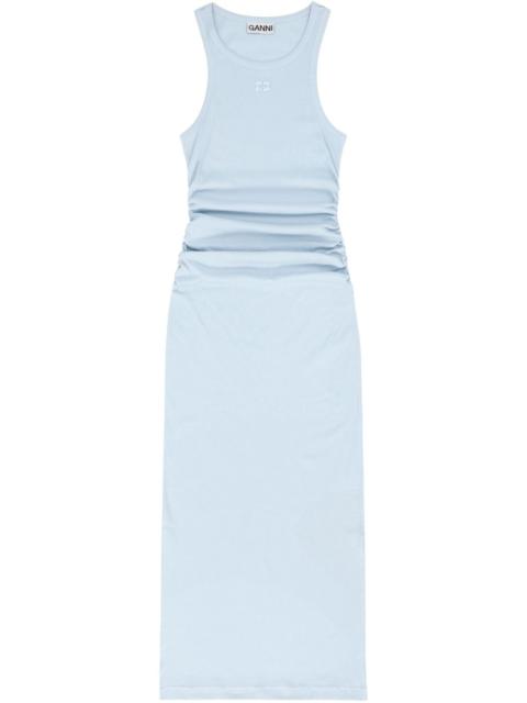 GANNI ribbed maxi tank dress
