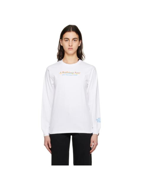 A BATHING APE® White Mountain Long Sleeve T-Shirt