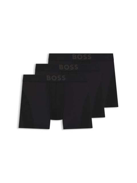 BOSS THREE-PACK OF STRETCH-MICROFIBRE BOXER BRIEFS