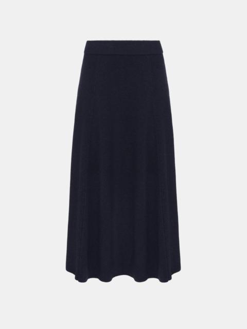 EMILIA WICKSTEAD Dorian Skirt In Dark Navy Cashfeel