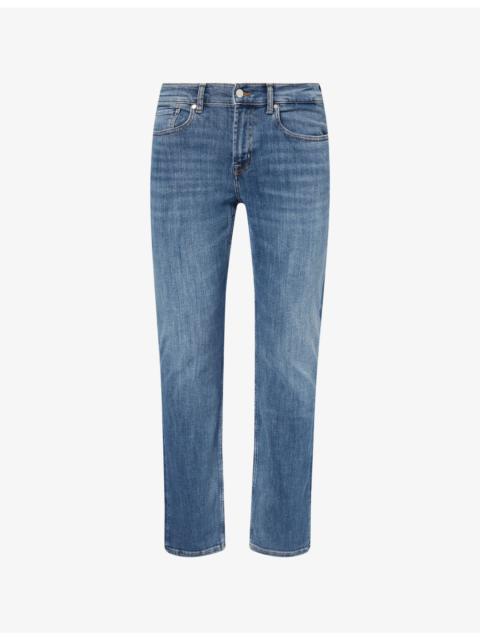 7 For All Mankind Straight-Leg Mid-Rise Denim Jeans