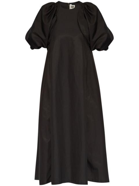 Noir Kei Ninomiya puff-sleeve midi dress