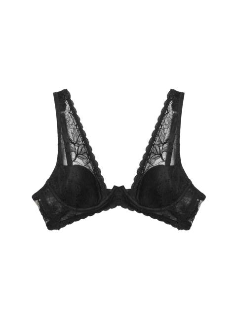 Fleur du Mal Gardenia Lace Overlay Demi Bra