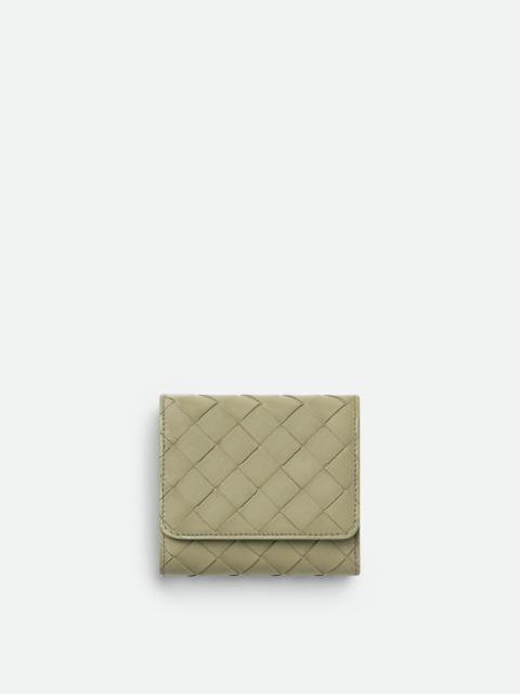 Bottega Veneta Intrecciato Tri-Fold Wallet With Origami Coin Purse