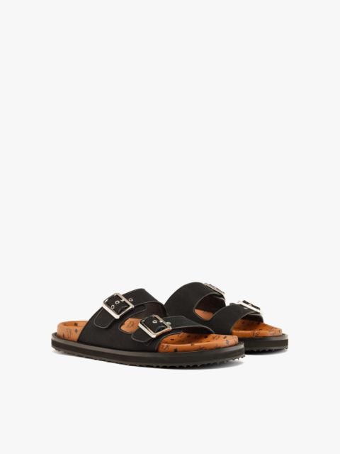 MCM Sandals in Linen Leather Mix
