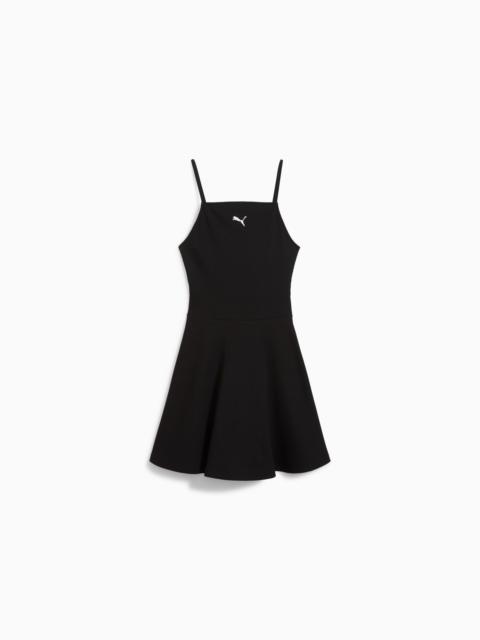 PUMA WARDROBE ESS Ribbed Flared Short Dress Women