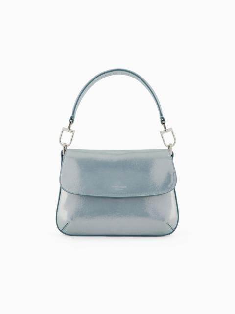 GIORGIO ARMANI La Prima Soft small baguette bag in shiny nubuck