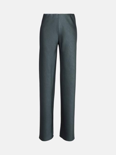 Vince High-rise satin straight pants