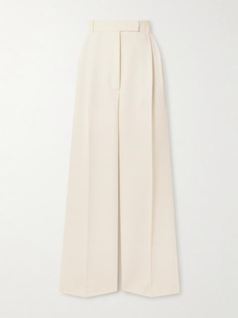 RÓHE Pleated Recycled-twill Wide-leg Pants