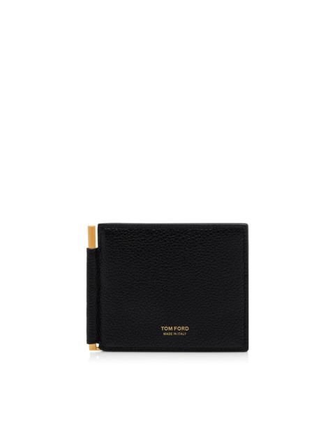 TOM FORD GRAINED LEATHER MONEY CLIP WALLET