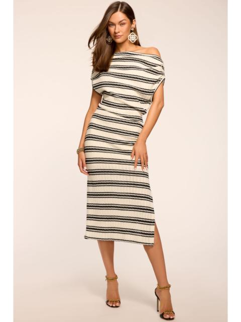 RAMY BROOK Chet Striped Knit Midi Dress
