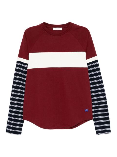 WALES BONNER stripe-panel T-shirt