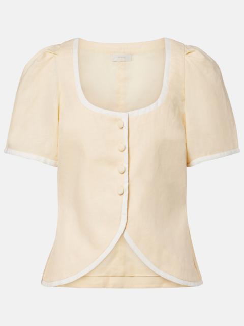 FAITHFULL Madeleine belted linen top