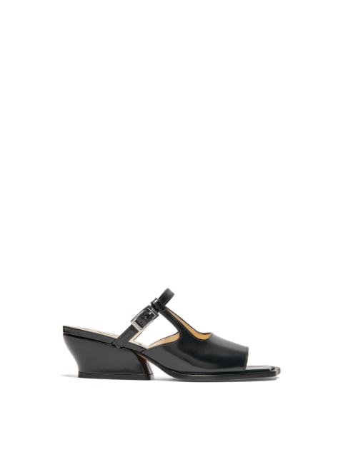 Onda open-toe mule in brushed calfskin