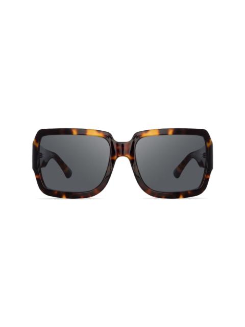 LINDA FARROW tortoiseshell-effect square-frame sunglasses